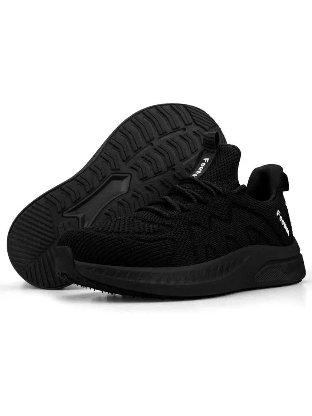 🆕Women's Dark Black Running Shoes Non Slip Gym Tennis Walking Workout Sneakers